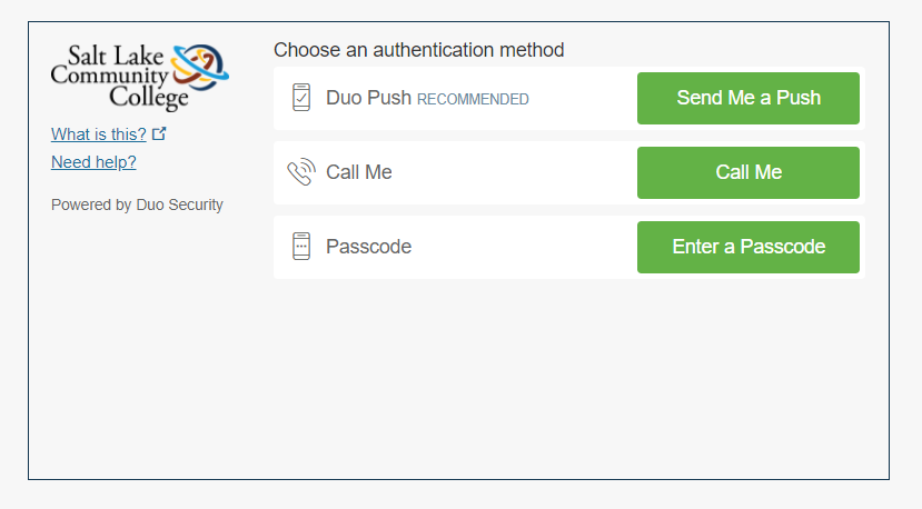 Image shows Duo Push