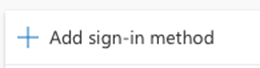 Image shows add sign-in method