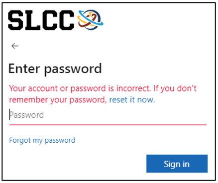 Image of the enter password window.