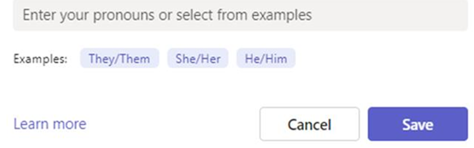 Image shows Pronouns examples