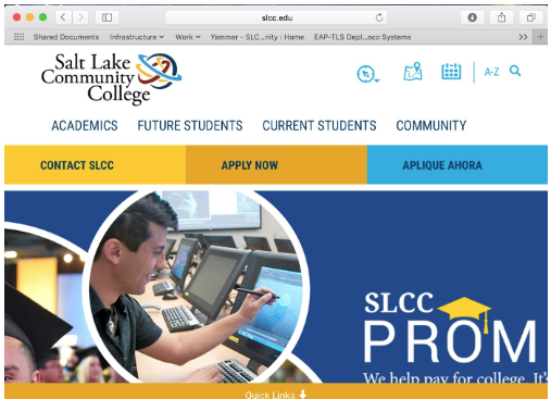 Image shows SLCC.edu